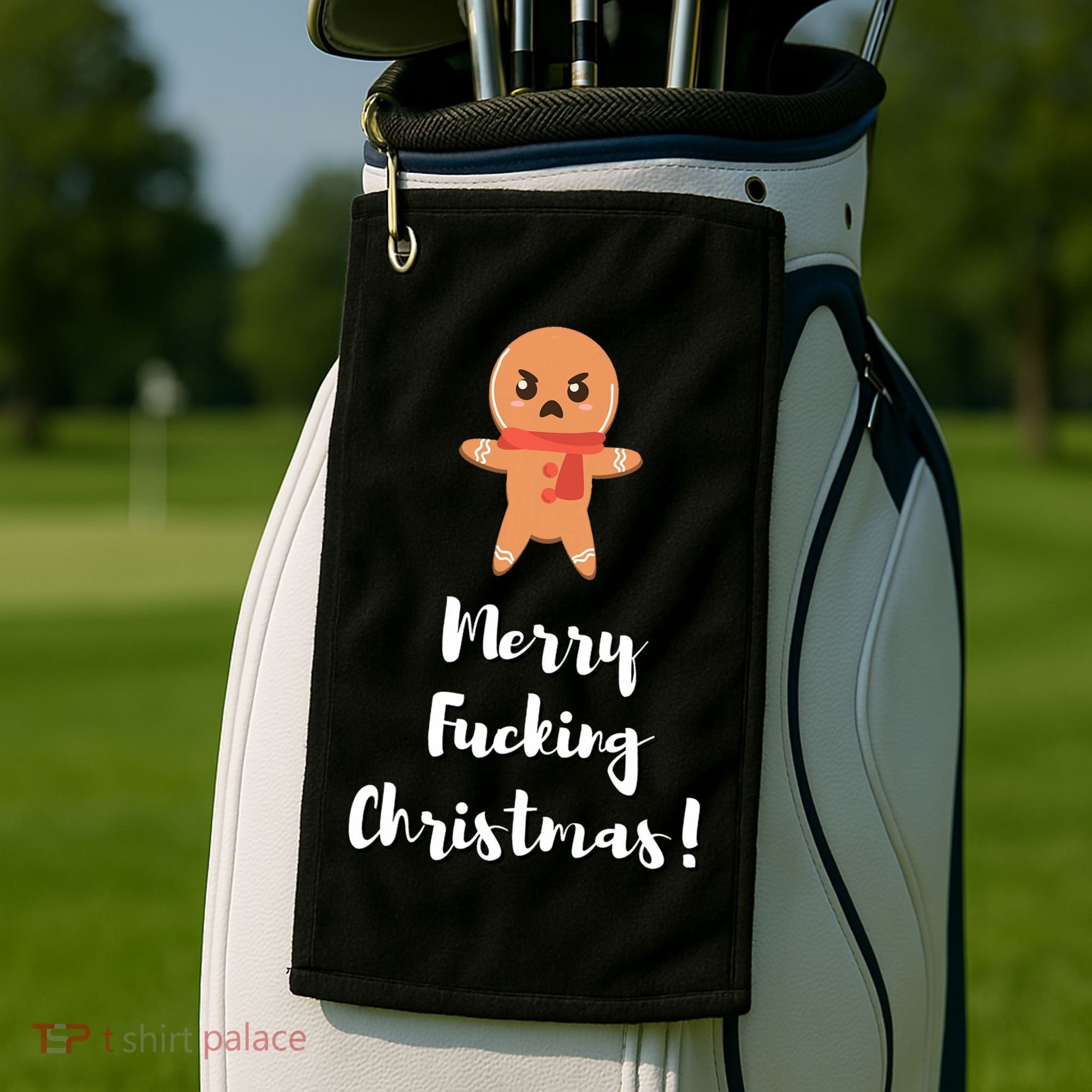 Merry Fucking Christmas Funny Christmas Xmas Golf Towel