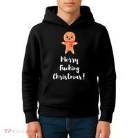 Merry Fucking Christmas Funny Christmas Xmas Kids Hoodie thumb 4