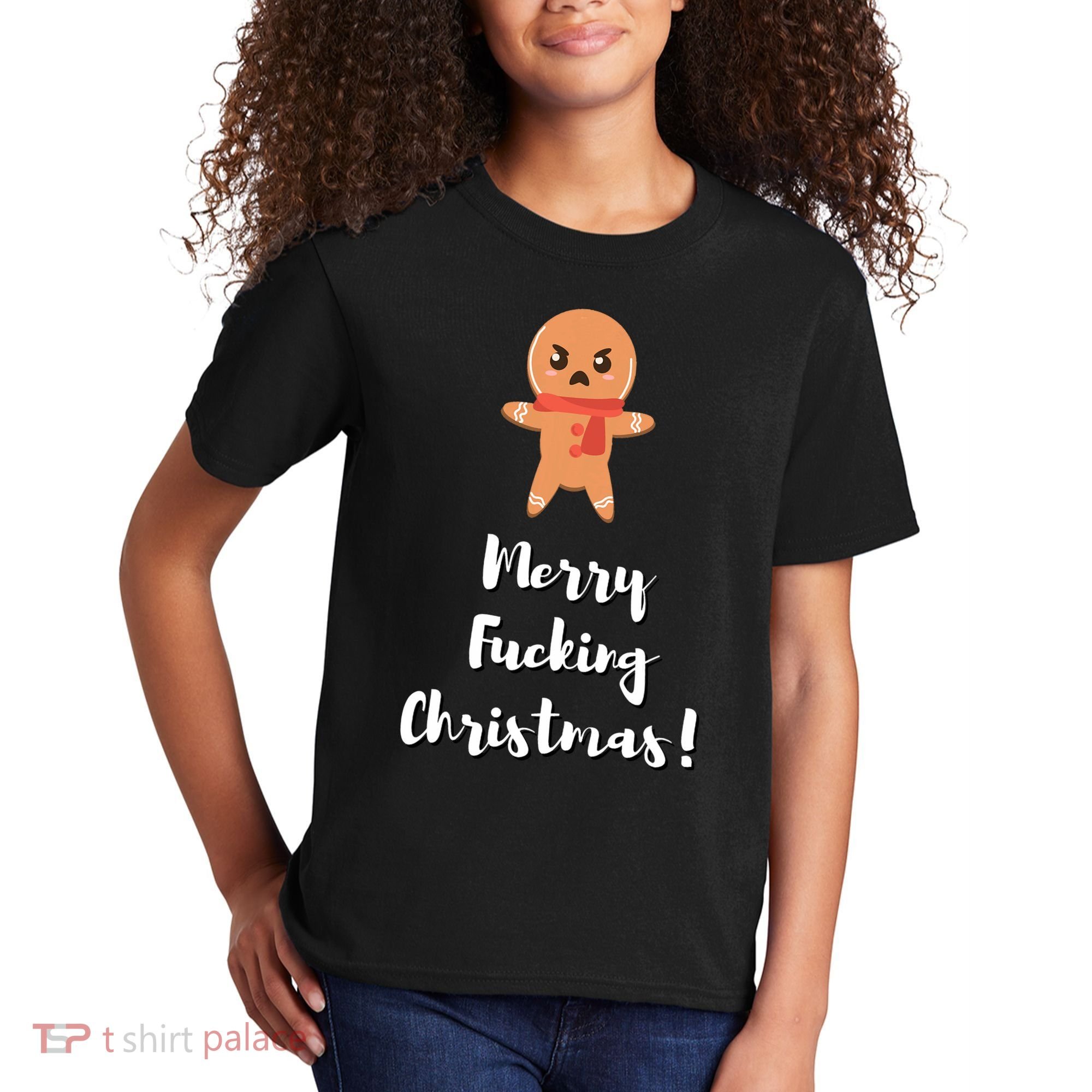Merry Fucking Christmas Funny Christmas Xmas Kids T-Shirt