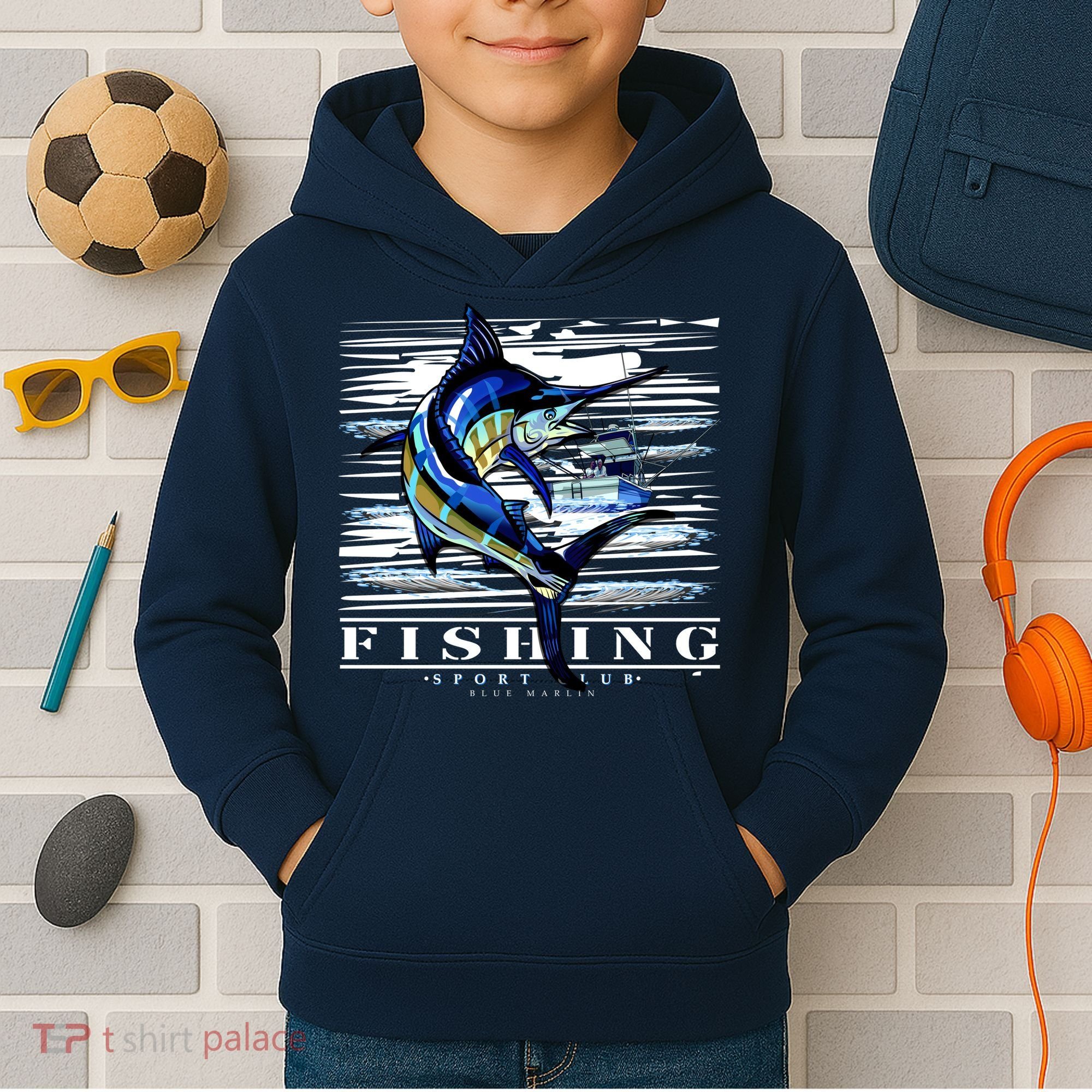 Marlin Fishing Club Kids Hoodie