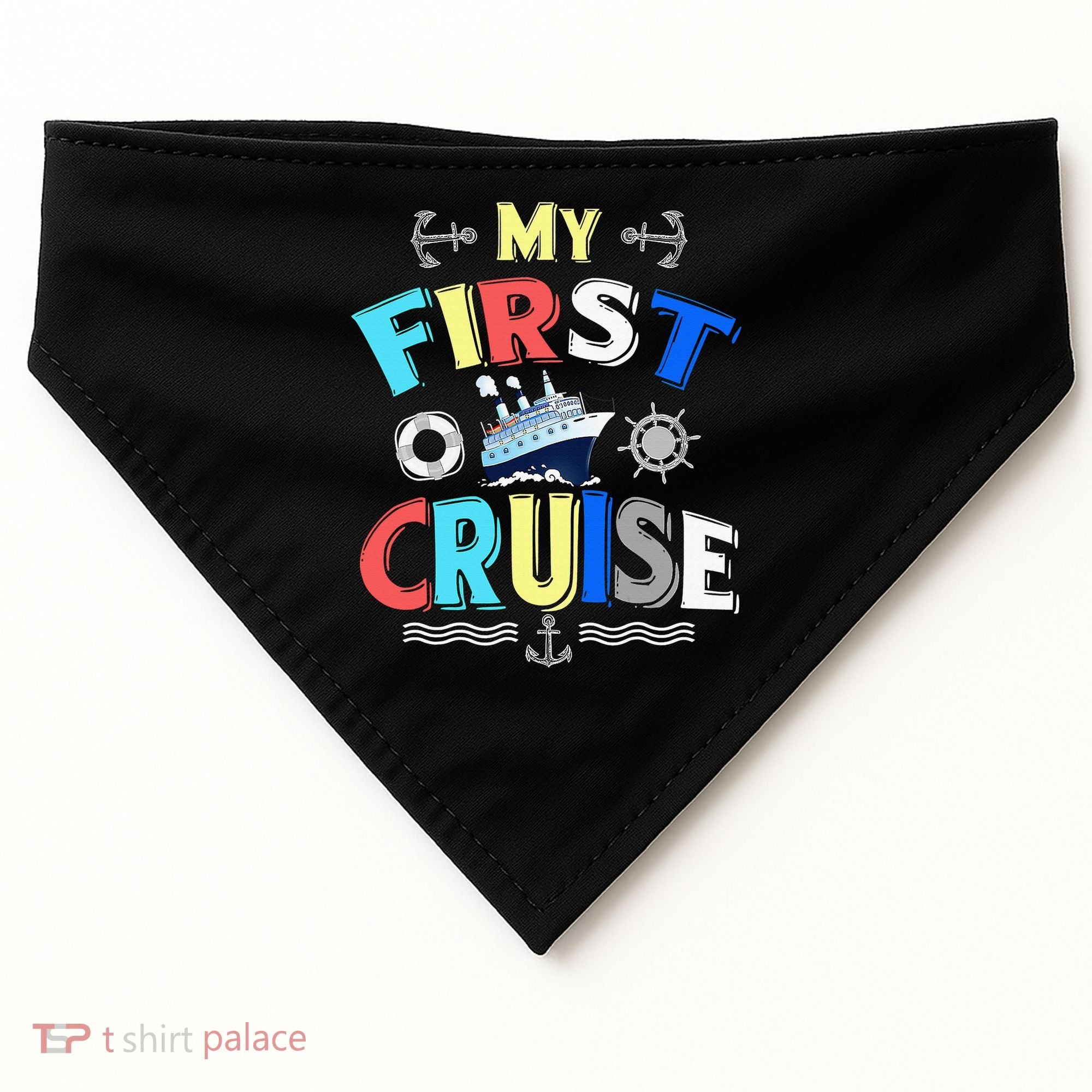 My First Cruise Rookie Travelers USA-Made Doggie Bandana