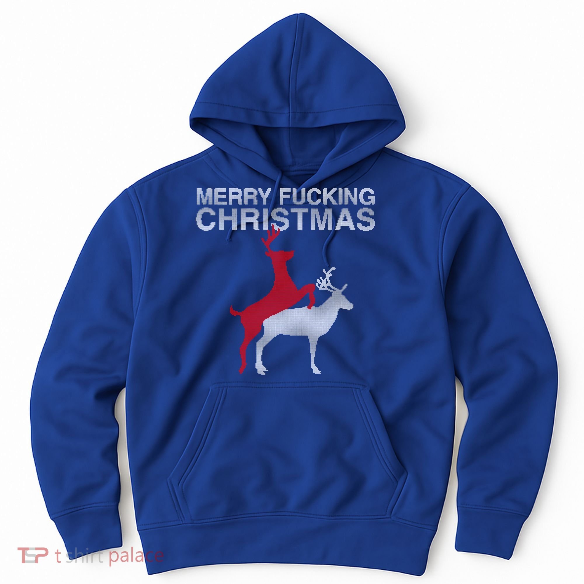 Merry Fucking Christmas! Obscene Ficking Reindeer Gift Fun Gift Hoodie
