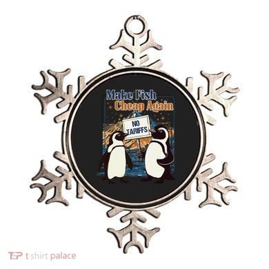 Make Fish Cheap Again Penguins Against Tariffs Ornament