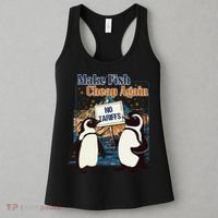 Make Fish Cheap Again Penguins Against Tariffs Women's Tank Top thumb 3
