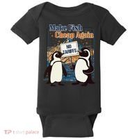 Make Fish Cheap Again Penguins Against Tariffs Baby Bodysuit thumb 0