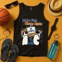 Make Fish Cheap Again Penguins Against Tariffs Tank Top thumb 4