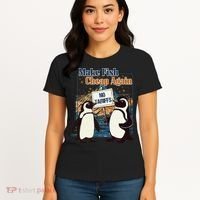 Make Fish Cheap Again Penguins Against Tariffs Women's T-Shirt thumb 4