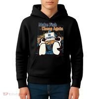 Make Fish Cheap Again Penguins Against Tariffs Kids Hoodie thumb 4