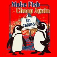 Make Fish Cheap Again Penguins Against Tariffs Santa Hat thumb 1