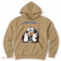 Make Fish Cheap Again Penguins Against Tariffs Hoodie thumb 0