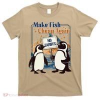 Make Fish Cheap Again Penguins Against Tariffs T-Shirt thumb 0