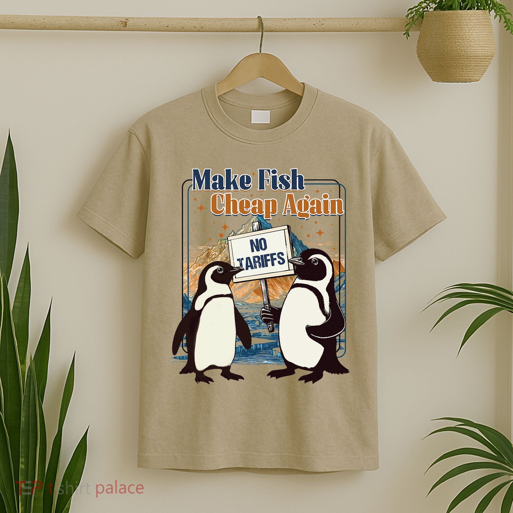 Make Fish Cheap Again Penguins Against Tariffs T-Shirt