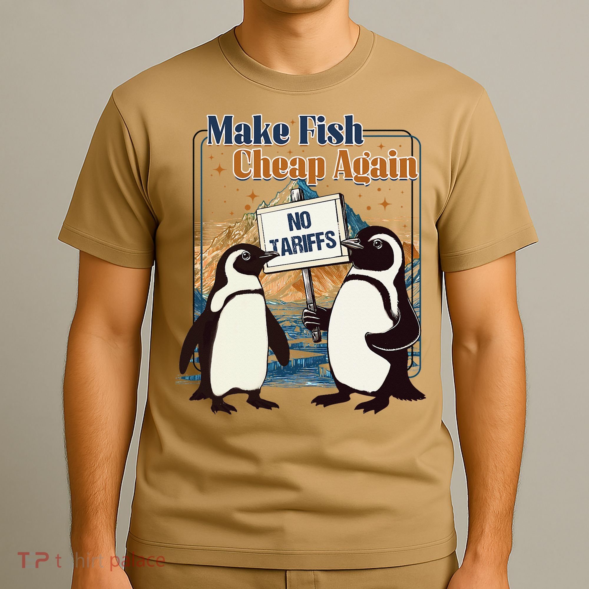 Make Fish Cheap Again Penguins Against Tariffs T-Shirt