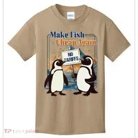 Make Fish Cheap Again Penguins Against Tariffs Kids T-Shirt thumb 0