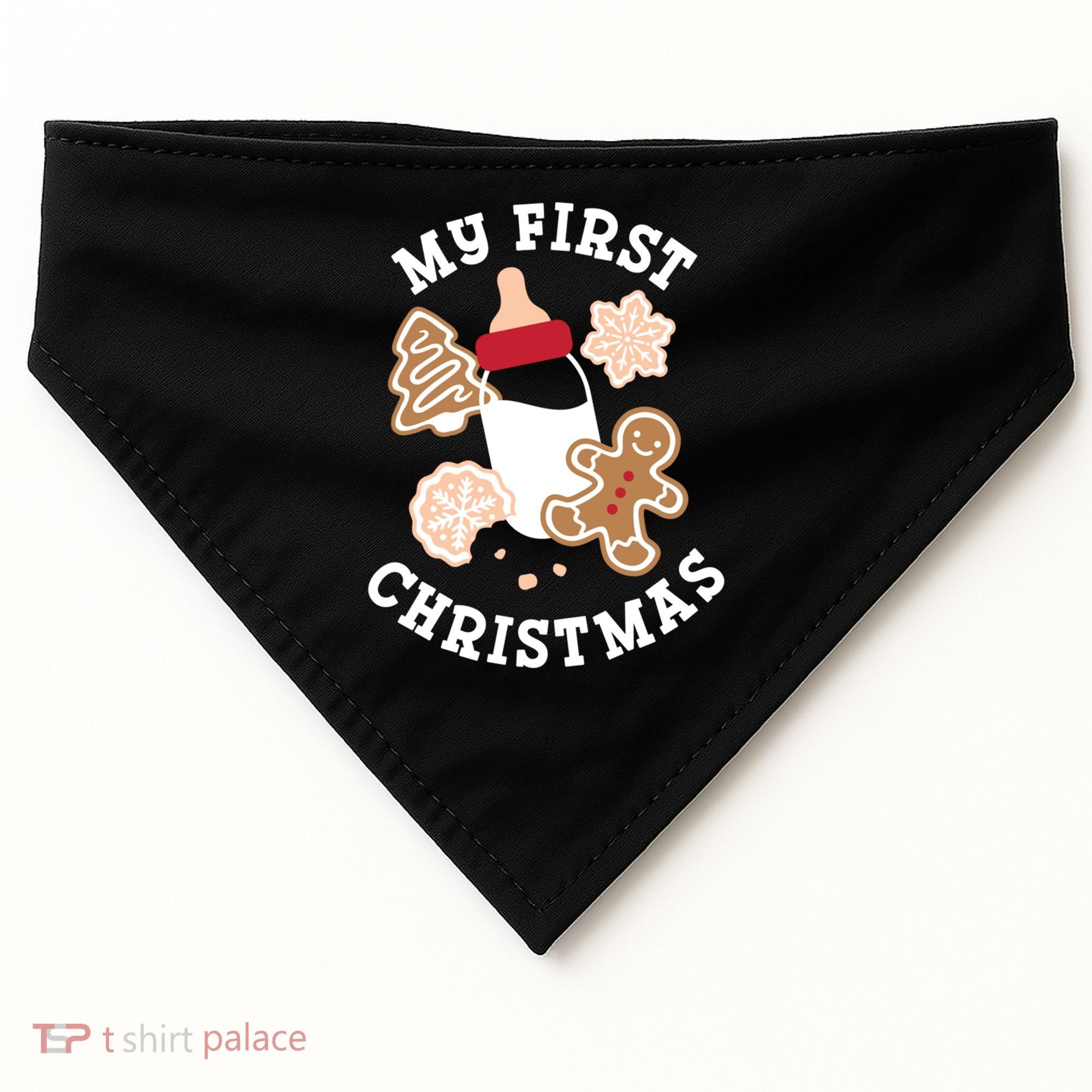My First Christmas Cookies Gift USA-Made Doggie Bandana