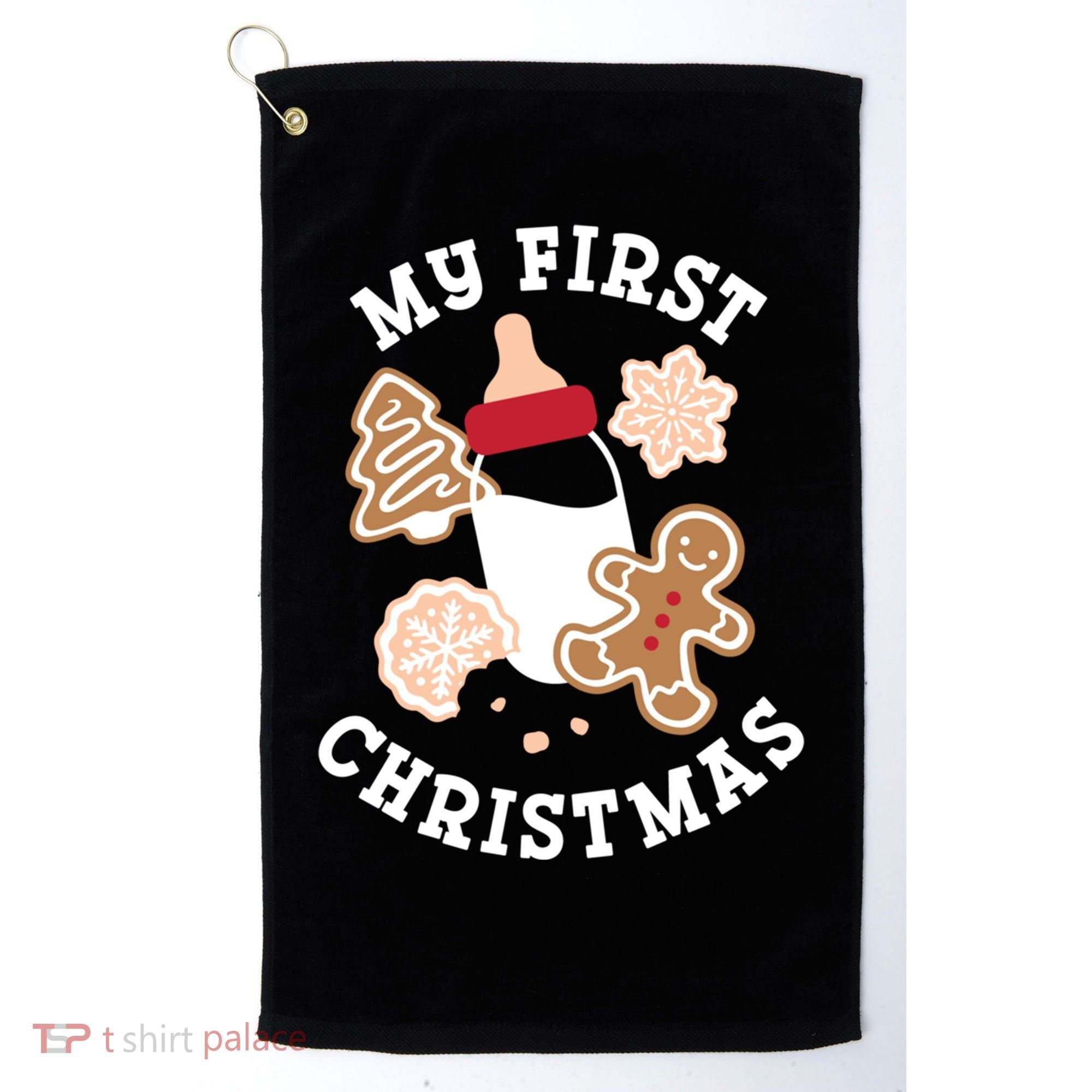 My First Christmas Cookies Gift Golf Towel