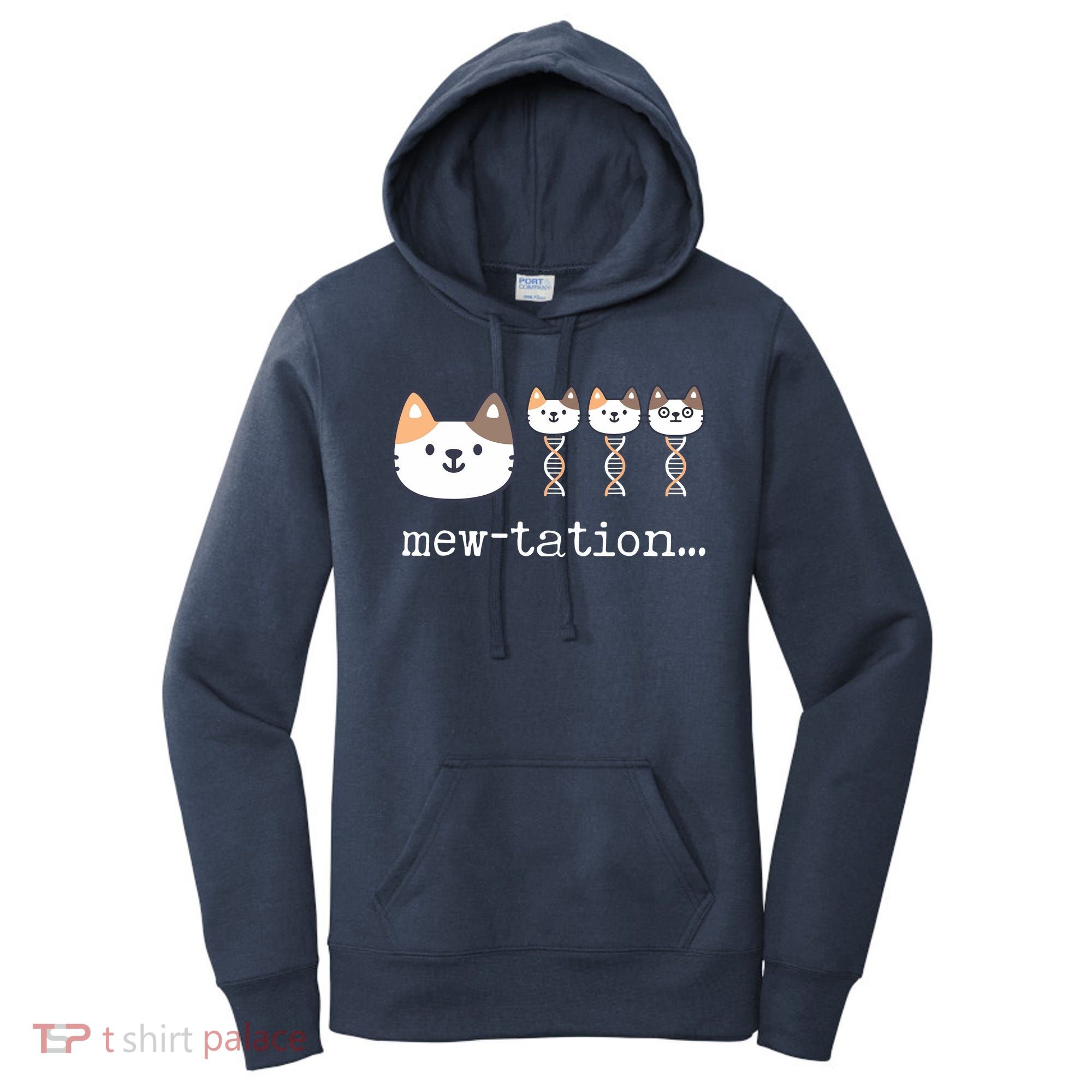 Mewtation Funny Cat Science Dna Cells Biology Teacher Women's Hoodie