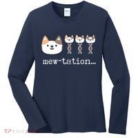 Mewtation Funny Cat Science Dna Cells Biology Teacher Women's Long Sleeve Shirt thumb 0