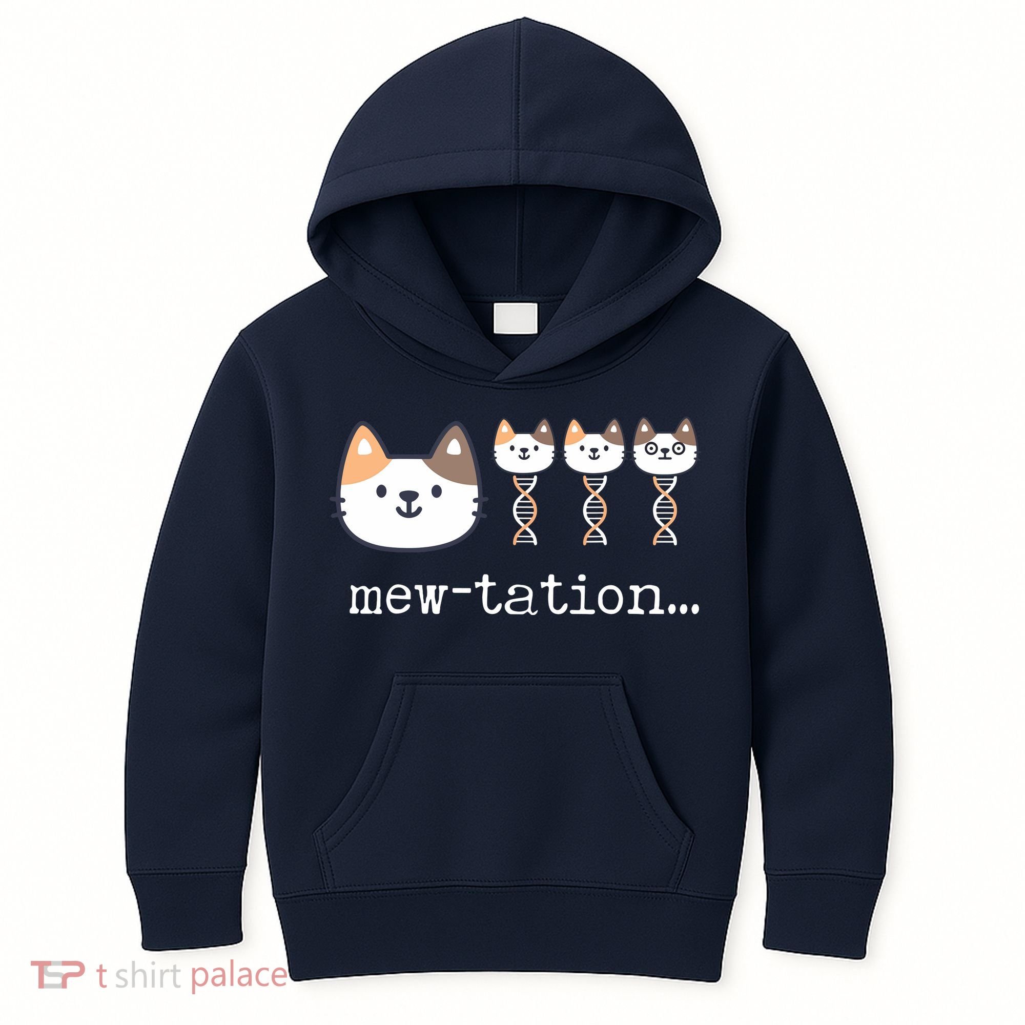Mewtation Funny Cat Science Dna Cells Biology Teacher Kids Hoodie