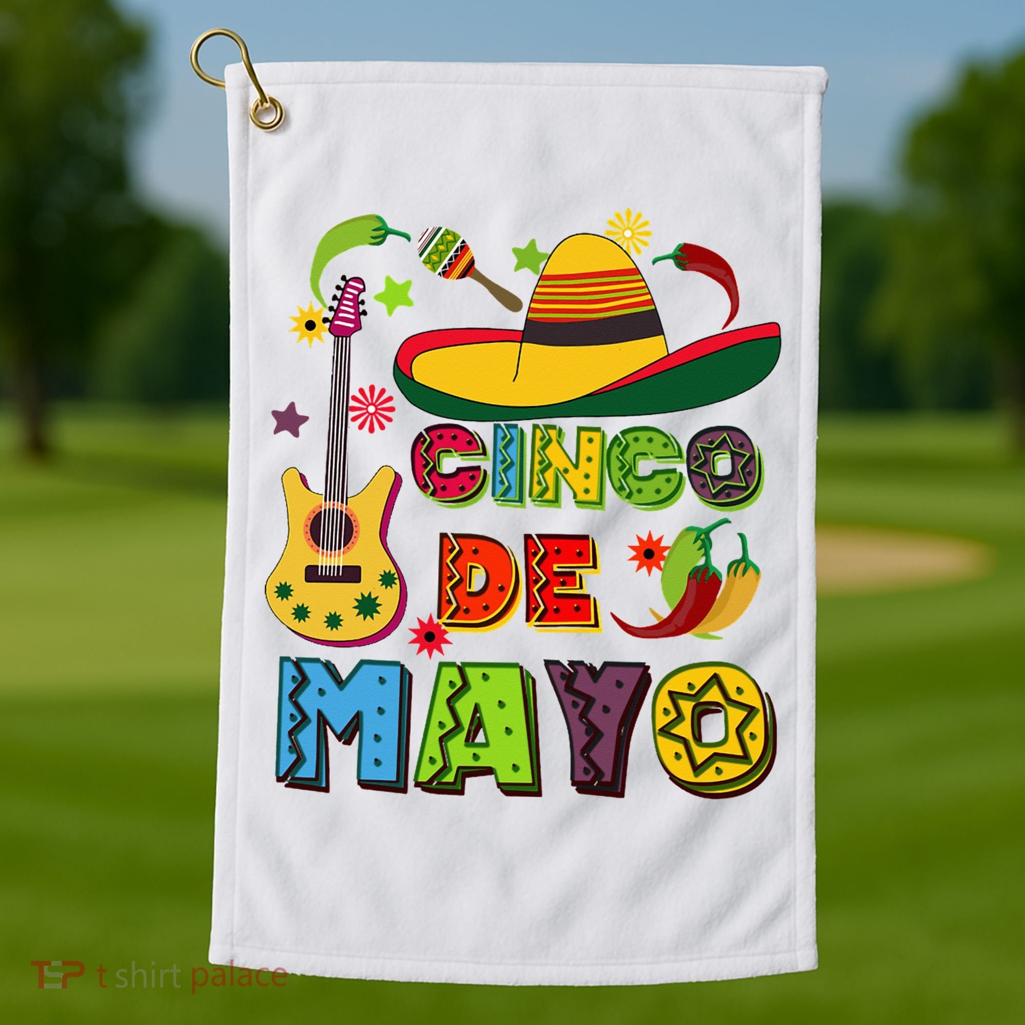 Mexican Fiesta Cinco De Mayo Classic Golf Towel