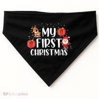 My First Christmas Sweater USA-Made Doggie Bandana thumb 0