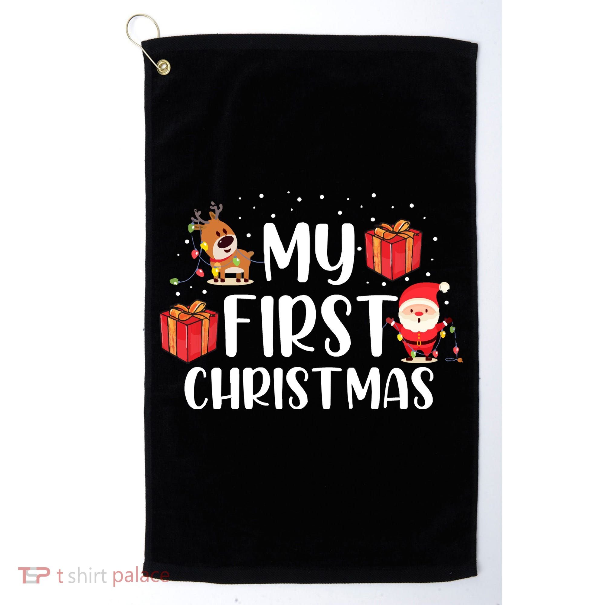 My First Christmas Sweater Golf Towel