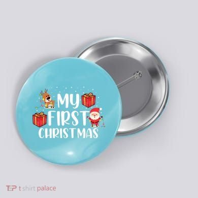 My First Christmas Sweater Button