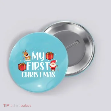 My First Christmas Sweater Button