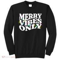 Matching Family Christmas Merry Vibes Only Lights Long Sleeve Sweatshirt thumb 0