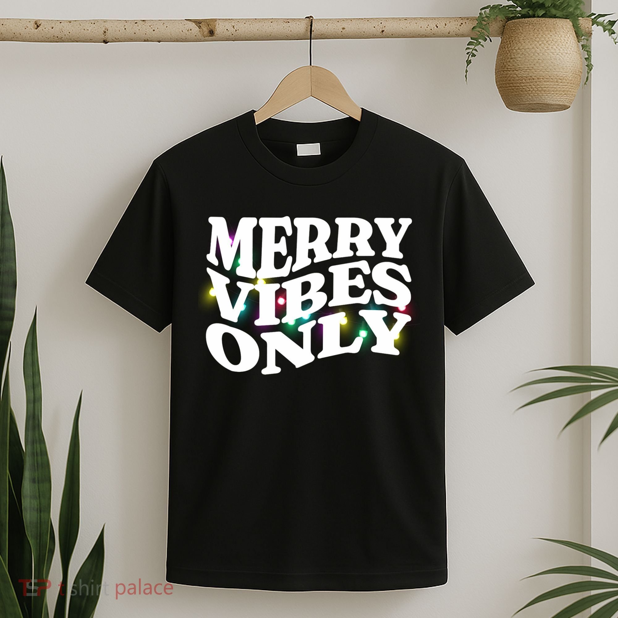 Matching Family Christmas Merry Vibes Only Lights Long Sleeve T-Shirt
