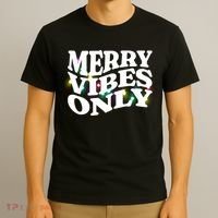 Matching Family Christmas Merry Vibes Only Lights Long Sleeve T-Shirt thumb 3