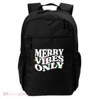 Matching Family Christmas Merry Vibes Only Lights Long Sleeve Backpack thumb 0
