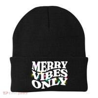 Matching Family Christmas Merry Vibes Only Lights Long Sleeve Beanie thumb 0