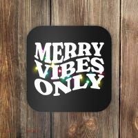 Matching Family Christmas Merry Vibes Only Lights Long Sleeve Coaster thumb 0