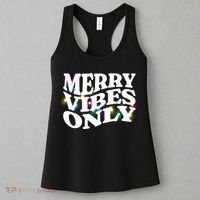 Matching Family Christmas Merry Vibes Only Lights Long Sleeve Women's Tank Top thumb 3