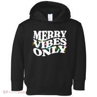 Matching Family Christmas Merry Vibes Only Lights Long Sleeve Toddler Hoodie thumb 0