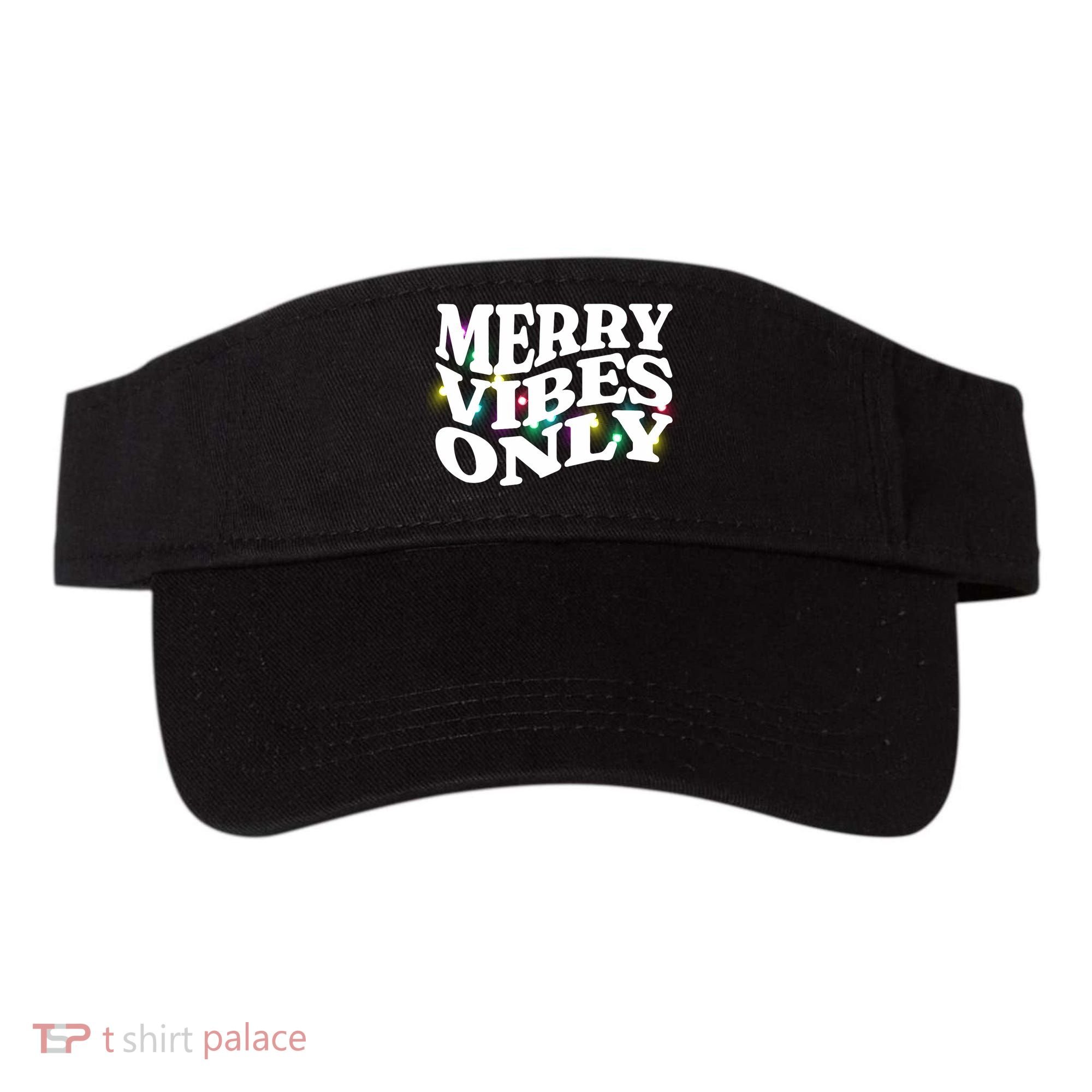 Matching Family Christmas Merry Vibes Only Lights Long Sleeve Visor