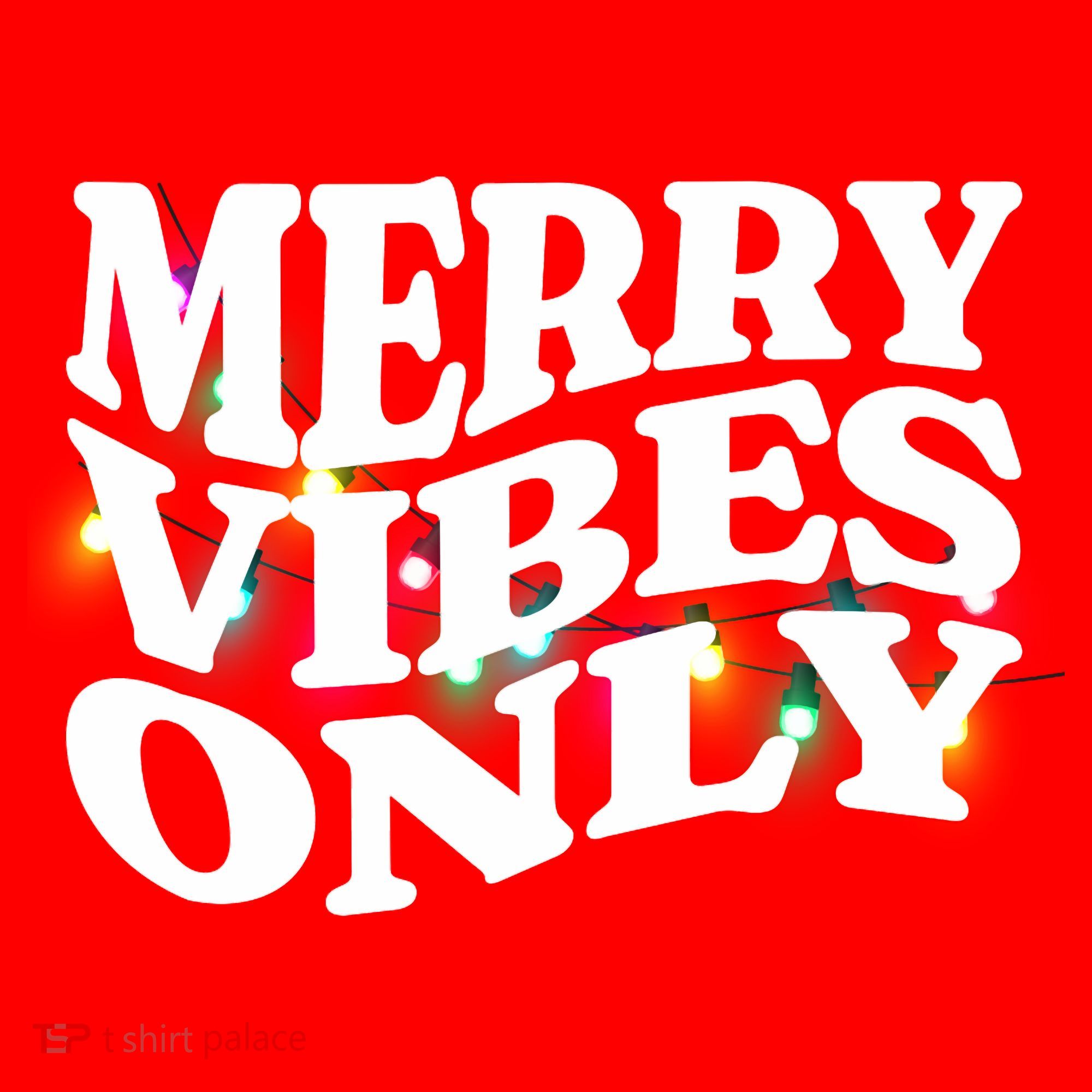 Matching Family Christmas Merry Vibes Only Lights Long Sleeve Santa Hat