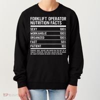 Men Funny Certified Forklift Operator Nutrition Facts Women's Sweatshirt thumb 0
