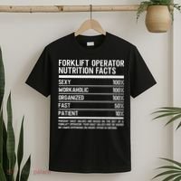 Men Funny Certified Forklift Operator Nutrition Facts T-Shirt thumb 2