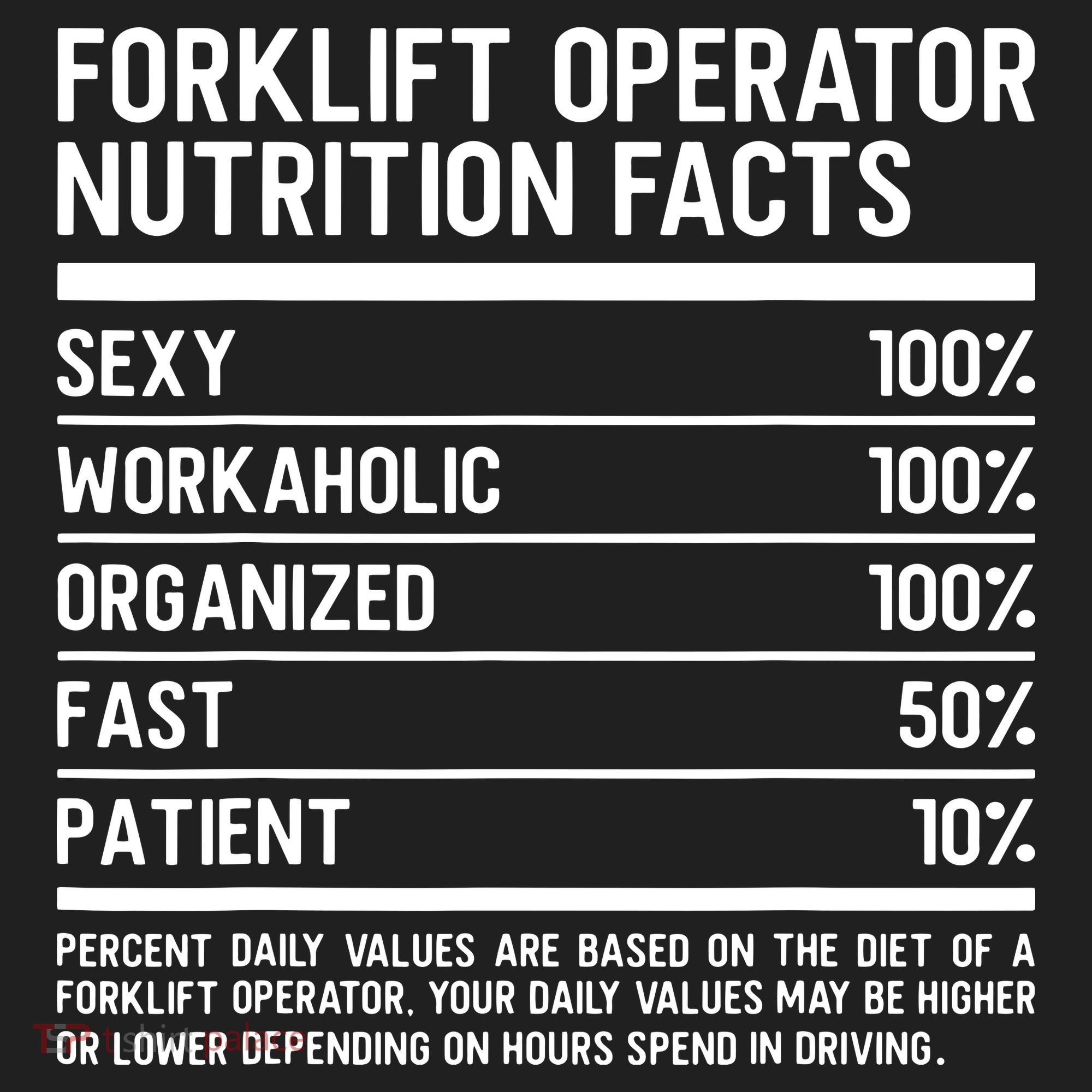Men Funny Certified Forklift Operator Nutrition Facts Beanie