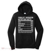 Men Funny Certified Forklift Operator Nutrition Facts Women's Hoodie thumb 0