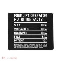 Men Funny Certified Forklift Operator Nutrition Facts Mousepad thumb 0