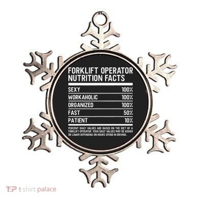 Men Funny Certified Forklift Operator Nutrition Facts Ornament