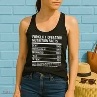 Men Funny Certified Forklift Operator Nutrition Facts Women's Tank Top thumb 2