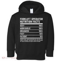 Men Funny Certified Forklift Operator Nutrition Facts Toddler Hoodie thumb 0