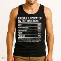 Men Funny Certified Forklift Operator Nutrition Facts Tank Top thumb 3