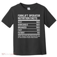 Men Funny Certified Forklift Operator Nutrition Facts Toddler T-Shirt thumb 0