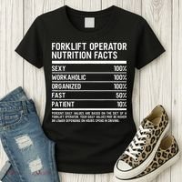 Men Funny Certified Forklift Operator Nutrition Facts Women's T-Shirt thumb 3