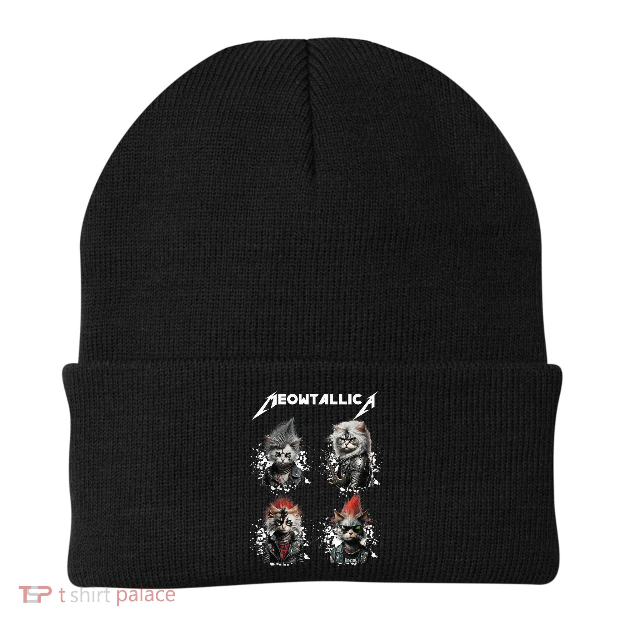 Meowtallica Funny Cat Shirt, Cat Shirt, Music Beanie
